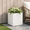 Sodo vazonas Balta 25 x 25 x 25 cm Šaltai valcuotas plienas