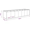 Sodo vazonas Balta 280 x 80 x 60 cm Šaltai valcuotas plienas