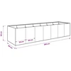 Sodo vazonas Balta 280 x 80 x 60 cm Šaltai valcuotas plienas
