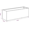 Sodo vazonas Balta 40 x 20 x 20 cm Šaltai valcuotas plienas