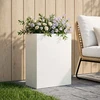 Sodo vazonas Balta 40 x 20 x 50 cm Šaltai valcuotas plienas