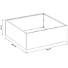 Sodo vazonas Balta 40 x 40 x 20 cm Šaltai valcuotas plienas