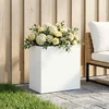 Sodo vazonas Balta 50 x 30 x 50 cm Šaltai valcuotas plienas