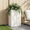 Sodo vazonas Balta 50 x 30 x 75 cm Šaltai valcuotas plienas