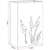 Sodo vazonas Balta 50 x 30 x 75 cm Šaltai valcuotas plienas