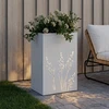 Sodo vazonas Balta 50 x 30 x 75 cm Šaltai valcuotas plienas