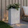 Sodo vazonas Balta 50 x 30 x 75 cm Šaltai valcuotas plienas
