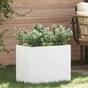 Sodo vazonas Balta 50 x 32 x 40 cm Šaltai valcuotas plienas