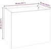 Sodo vazonas Balta 50 x 32 x 40 cm Šaltai valcuotas plienas