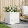 Sodo vazonas Balta 50 x 50 x 49 cm Šaltai valcuotas plienas