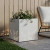 Sodo vazonas Balta 50 x 50 x 49 cm Šaltai valcuotas plienas