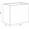 Sodo vazonas Balta 60 x 40 x 50 cm Šaltai valcuotas plienas