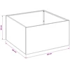 Sodo vazonas Balta 60 x 60 x 30 cm Šaltai valcuotas plienas
