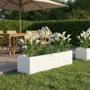 Sodo vazonas Balta 80 x 20 x 20 cm Šaltai valcuotas plienas