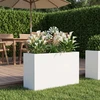 Sodo vazonas Balta 80 x 30 x 40 cm Šaltai valcuotas plienas