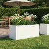 Sodo vazonas Balta 80 x 40 x 40 cm Šaltai valcuotas plienas
