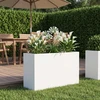 Sodo vazonas Balta 80 x 40 x 50 cm Šaltai valcuotas plienas