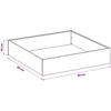 Sodo vazonas Balta 80 x 80 x 20 cm Šaltai valcuotas plienas