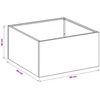 Sodo vazonas Balta 80 x 80 x 40 cm Šaltai valcuotas plienas