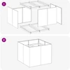Sodo vazonas Balta 80 x 80 x 60 cm Šaltai valcuotas plienas