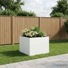 Sodo vazonas Balta 80 x 80 x 60 cm Šaltai valcuotas plienas