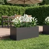 Sodo vazonas Juoda 100 x 40 x 40 cm Šaltai valcuotas plienas
