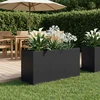 Sodo vazonas Juoda 120 x 40 x 60 cm Šaltai valcuotas plienas