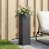 Sodo vazonas Juoda 20 x 20 x 75 cm Šaltai valcuotas plienas