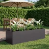 Sodo vazonas Juoda 200 x 80 x 60 cm Šaltai valcuotas plienas
