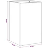 Sodo vazonas Juoda 30 x 30 x 50 cm Šaltai valcuotas plienas