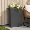 Sodo vazonas Juoda 40 x 20 x 75 cm Šaltai valcuotas plienas