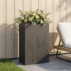 Sodo vazonas Juoda 50 x 30 x 75 cm Šaltai valcuotas plienas