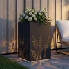Sodo vazonas Juoda 50 x 50 x 75 cm Šaltai valcuotas plienas
