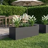 Sodo vazonas Juoda 60 x 20 x 20 cm Šaltai valcuotas plienas