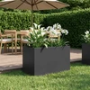 Sodo vazonas Juoda 60 x 40 x 40 cm Šaltai valcuotas plienas