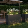 Sodo vazonas Juoda 80 x 20 x 49 cm Šaltai valcuotas plienas