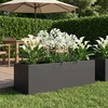 Sodo vazonas Juoda 80 x 30 x 30 cm Šaltai valcuotas plienas