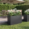 Sodo vazonas Juoda 80 x 40 x 50 cm Šaltai valcuotas plienas