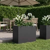 Sodo vazonas Juoda 80 x 40 x 60 cm Šaltai valcuotas plienas