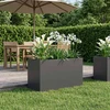 Sodo vazonas Juoda 80 x 50 x 50 cm Šaltai valcuotas plienas
