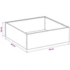 Sodo vazonas Juoda 80 x 80 x 30 cm Šaltai valcuotas plienas