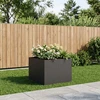 Sodo vazonas Juoda 80 x 80 x 60 cm Šaltai valcuotas plienas