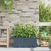 Sodo vazonas 2 pcs Pilka 80 x 40 x 37,5 cm Plastmasė
