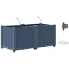 Sodo vazonas 2 pcs Pilka 80 x 40 x 37,5 cm Plastmasė