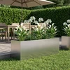 Sodo vazonas Sidabrinė 100 x 30 x 30 cm Galvanizuotas plienas