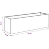 Sodo vazonas Sidabrinė 100 x 30 x 30 cm Galvanizuotas plienas