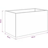 Sodo vazonas Sidabrinė 100 x 50 x 50 cm Galvanizuotas plienas