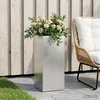 Sodo vazonas Sidabrinė 20 x 20 x 40 cm Galvanizuotas plienas