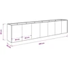 Sodo vazonas Sidabrinė 280 x 40 x 60 cm Galvanizuotas plienas