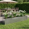 Sodo vazonas Sidabrinė 360 x 80 x 60 cm Galvanizuotas plienas